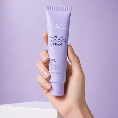 LAIT. - Crema Hidratante para la Eliminación del Vello Facial para Mujeres, Aceite Suave de Afeitado, 30g