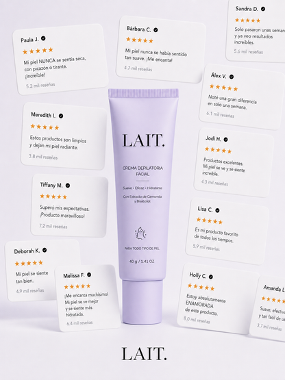 LAIT. - Elimina el vello visible en menos de 1 minuto.