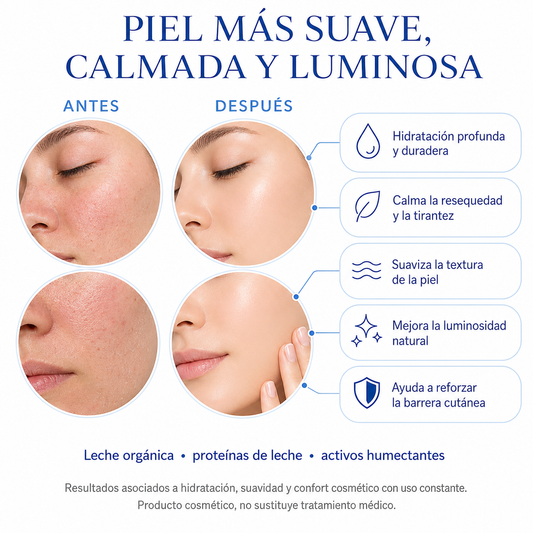 Crème de Lait —Hidratante de Leche - El secreto para piel suave de bebé.
